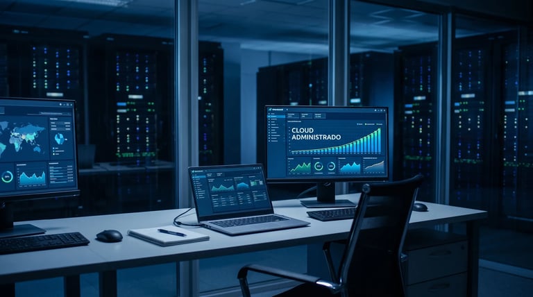 Oficina que administra servicios en la nube