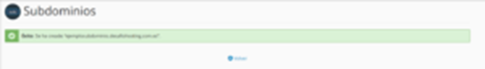 Cómo añadir un subdominio en cPanel — captura 4