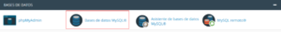 Cómo crear una base de datos MySQL en cPanel — captura 1