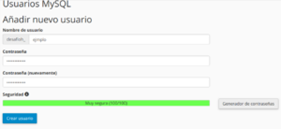 Cómo crear una base de datos MySQL en cPanel — captura 3