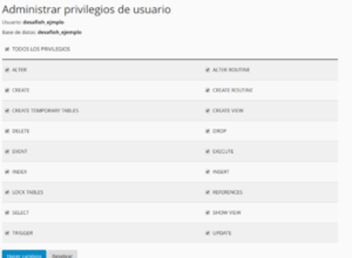 Cómo crear una base de datos MySQL en cPanel — captura 5