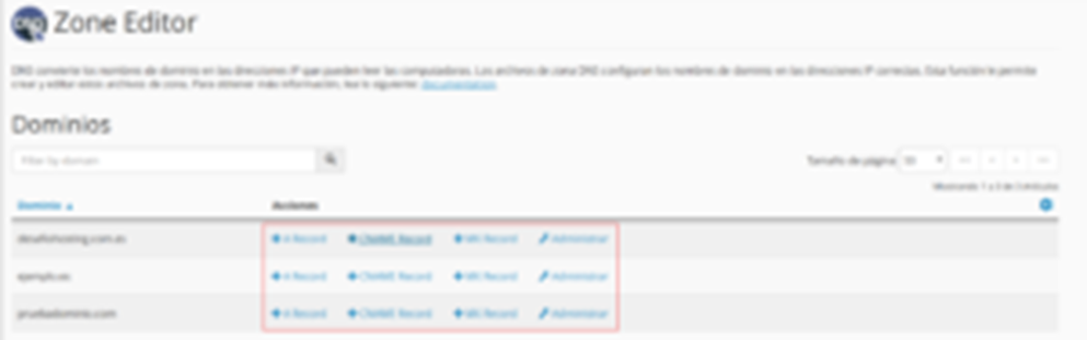 Cómo crear o editar un registro DNS en cPanel — captura 2