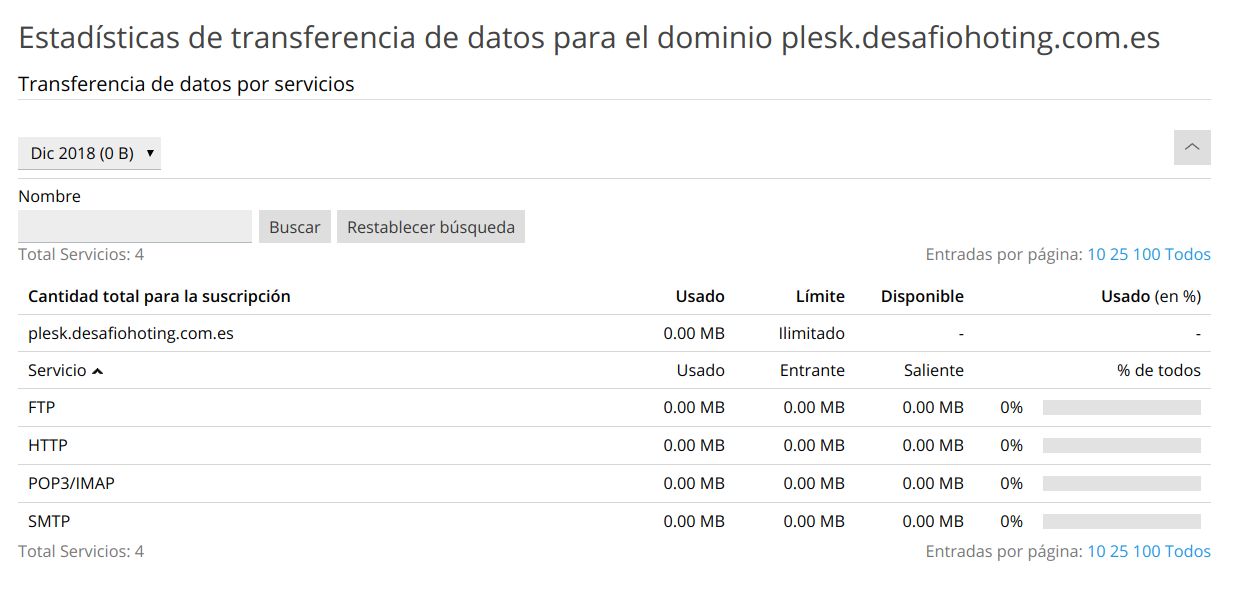 Cómo ver las estadísticas de la web en Plesk — captura 2