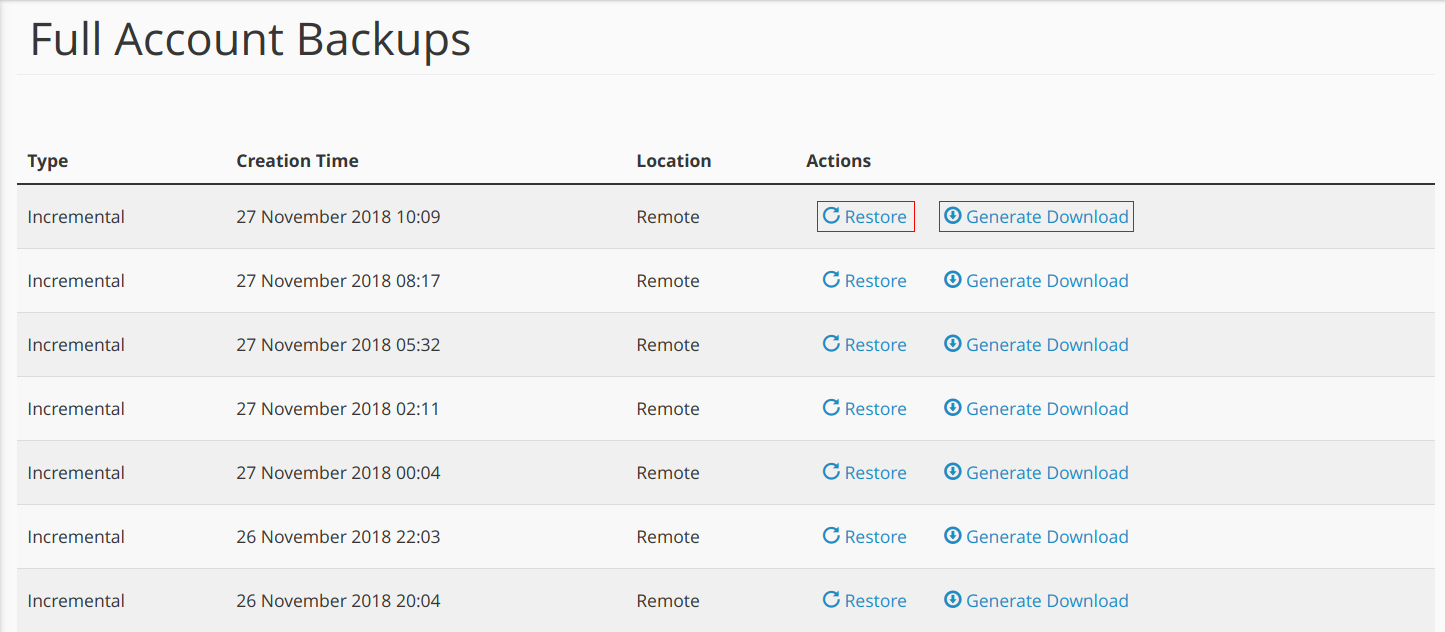 Copias de seguridad en cPanel con JetBackup — captura 2