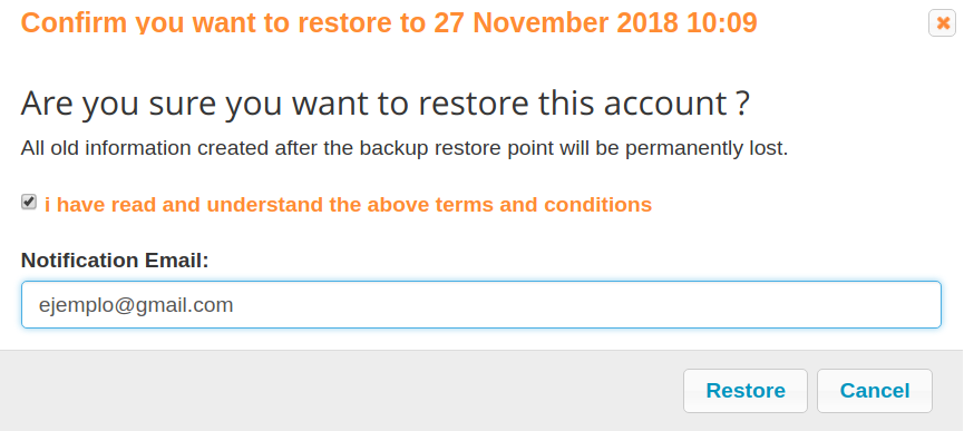 Copias de seguridad en cPanel con JetBackup — captura 3