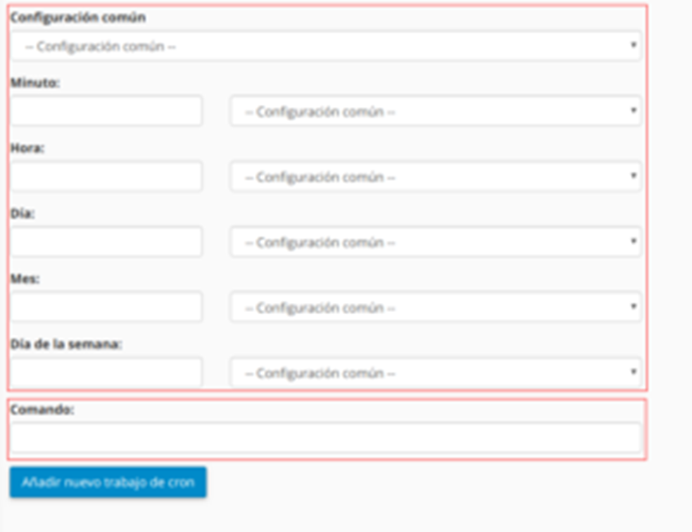 comando en cuestión